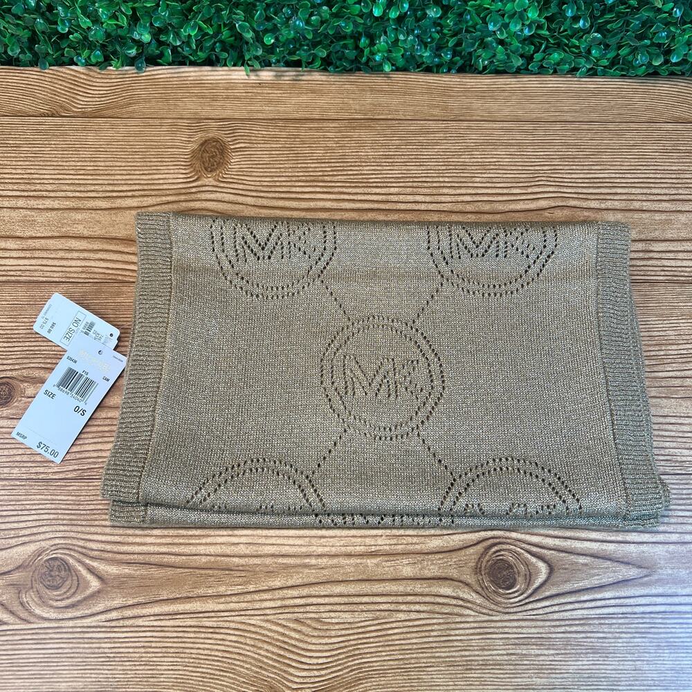Nwt Michael Kors Gold Infinity Scarf Msrp $75